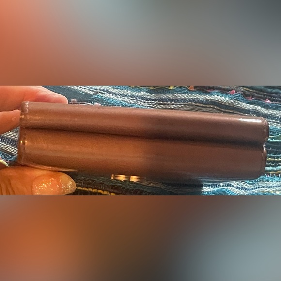 Milk chocolate patent leather Chanel wallet. Approximately 4 x 4 inches. EUC. - Picture 7 of 16